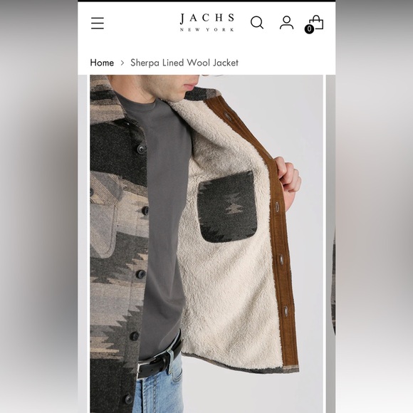 NWT Jachs New York Wool Blend Sherpa Lined Jacket Size S - Picture 14 of 15